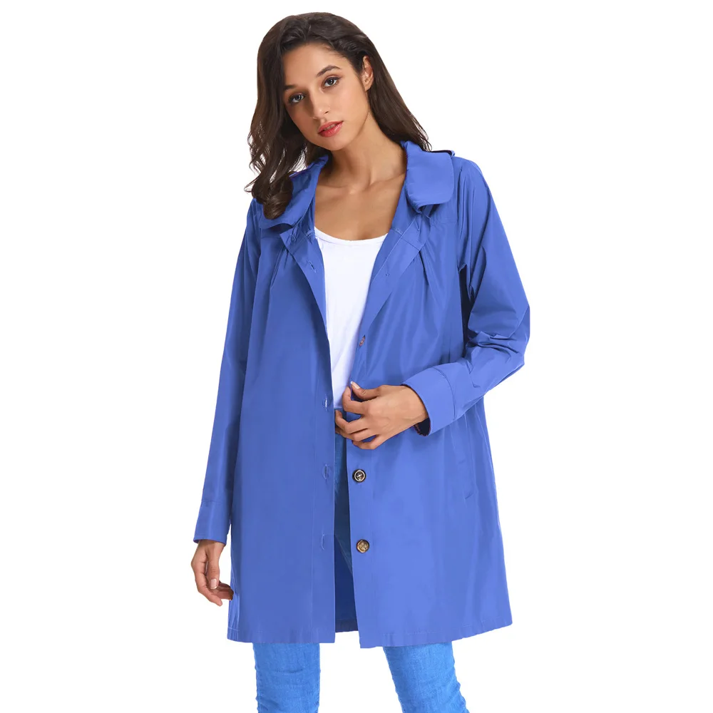 

Kate Kasin Womens Rain Jacekt Lightweight Waterproof Outdoor Hooded Raincoat