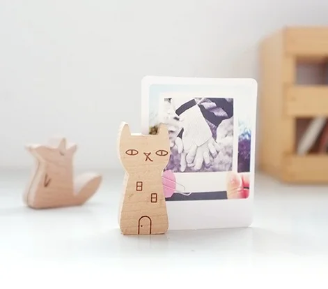Скрепки для бумаги в форме животного из натурального дерева маленькие зажимы