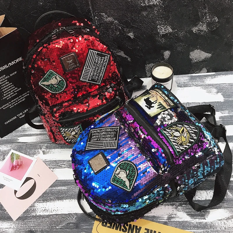 

Shoulder bag Small backpack Shoulder bag Small backpack New personality badge fashion backpack wild bag leisure travel bag