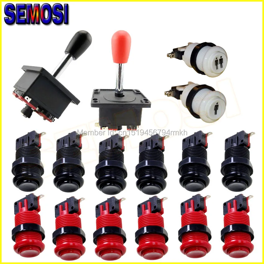Arcade Joystick Buttons Kit 8 Way Rocker US Style Push Button for Coin Operated Games Arcade