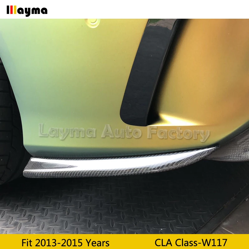 Углеродного волокна задний бампер добавить на разветвитель воздушный фартук спойлер сторона крыло для Benz CLA W117 2013- год(только в том случае, подходит для спортивного бампера