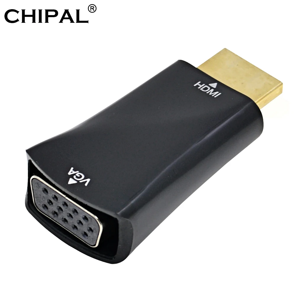 

CHIPAL For HDMI to VGA Converter HDMI2VGA Cable Adapter for All-in-One PC Laptop Desktop Tablet to 1080P HDTV Monitor Projector