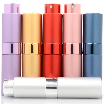 

8ml Empty Atomizer Glass bottle Spray Refillable for Perfume Aromatherapy Essential Oil Colorful Portable Twist-Up Travel Must