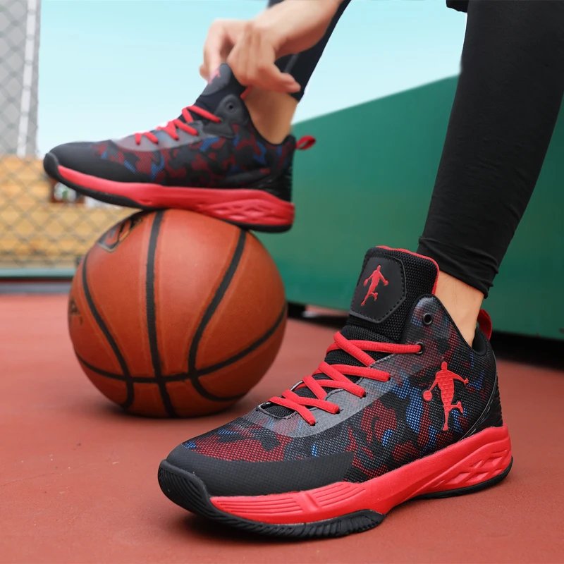 

Men Light Fast Basketball shoes Students Breathable Non-slip Sneakers Boy Leisure Popular Sport shoes Resistance Training Boots