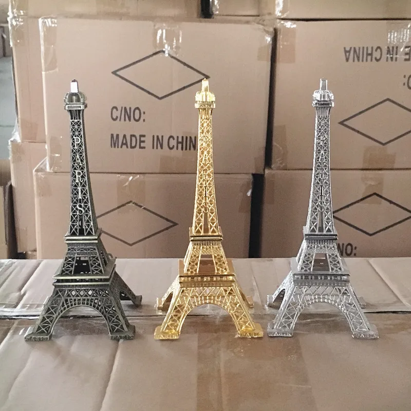 

112pcs/lot 18cm Factory Wholesale Tourist Souvenirs Vintage Photo Prop Metal Craft Paris Eiffel Tower Model Home Desk Decoration