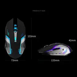 Перезаряжаемые Беспроводной светодиодный Подсветка USB оптическая Мышь компьютер Игровые мыши для Pro Gamer XXM8