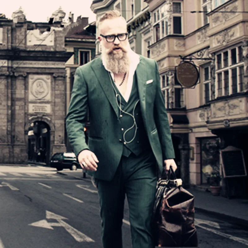 

Fashion Men Suits Custom Made Dark Green Slim Fit Men Suit (Jacket+Pants+Vest) Occasion Business Mens Suits Groom Suits Formal