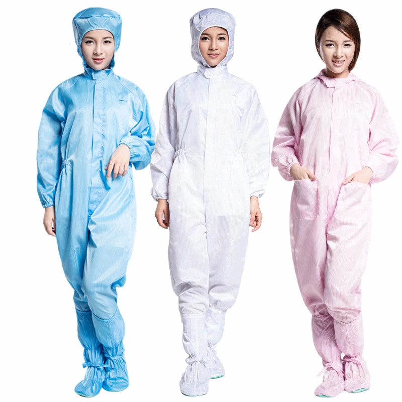 

Anti-static Work Jumpsuit Unisex Safety Clothing Coveralls Dust-proof Protective Suit for Workshop Food Research One-piece