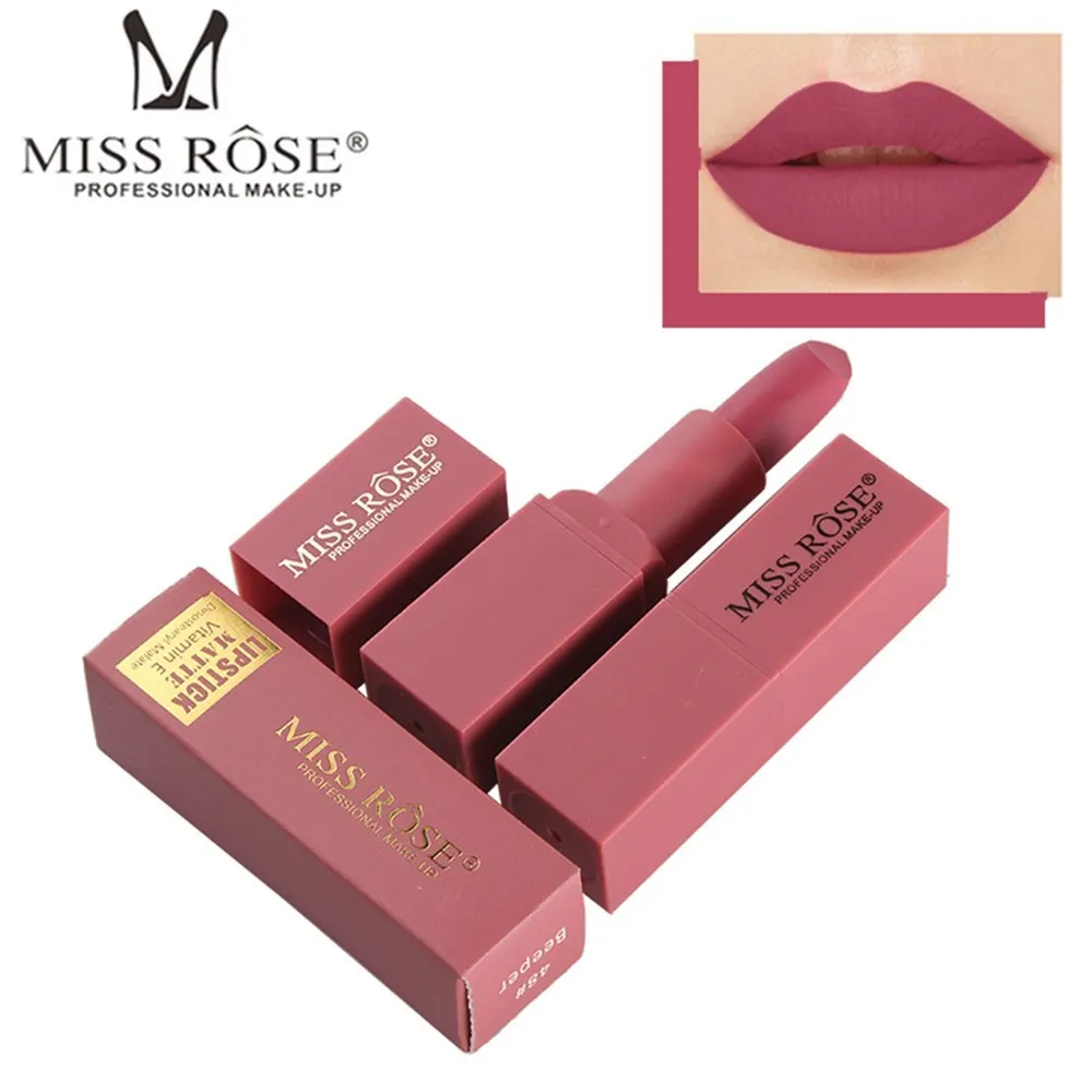 Бархатная матовая помада MISS ROSE пигмент телесного цвета для губ стойкий