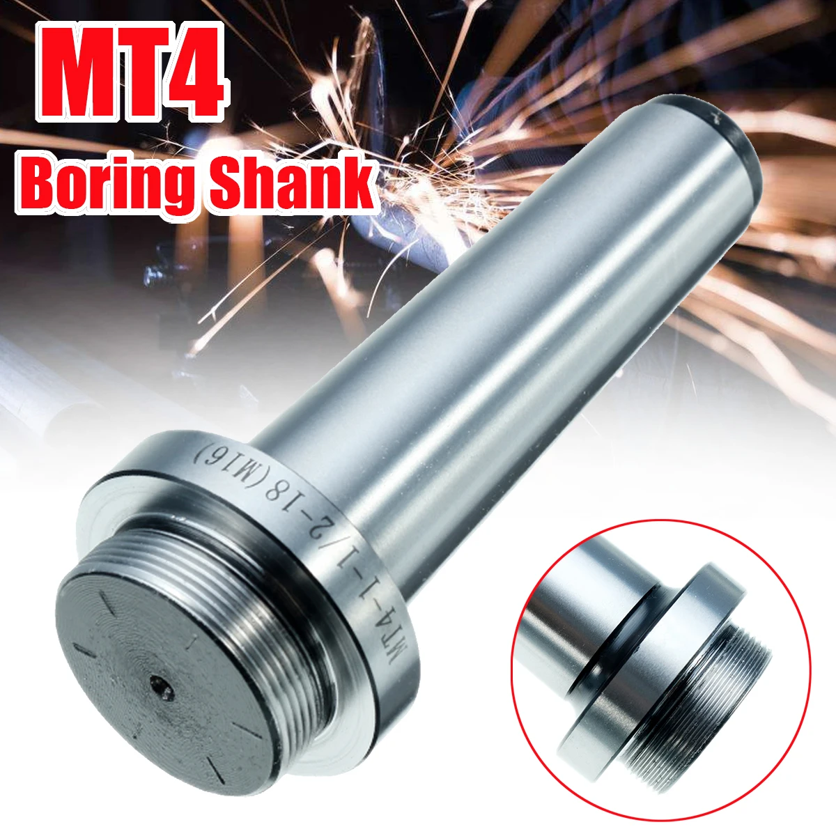 

1Pcs MT4 Boring Shank Lathe Boring Bar Holder for Boring Head Drawbar Thread M16X2.0P Boring Tool
