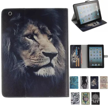 

Case for iPad 2 iPad 3 iPad 4 fashion Tiger owl girl pattern PU leather Smart Auto Sleep Wake Tablet Case for iPad 2/3/4