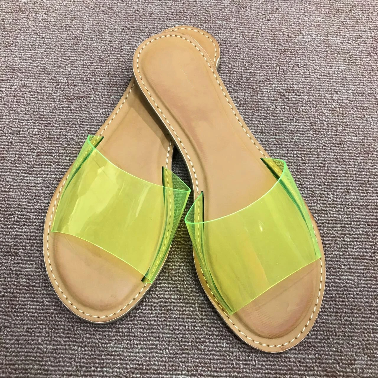 

2019 summer EVA Women shoes crystal transparent upper comfortable short casual female slippers casual solid beach woman slides