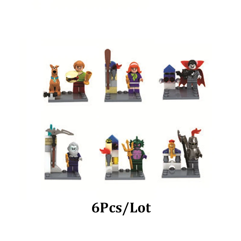 8Pcs-little-Figures Новинка 10432 10431 Scooby Doo таинственный призрак дом строительные игрушки совместимы с MOC 75904 конструктор для детей Подарки - Цвет: 8Pcs-little-Figures