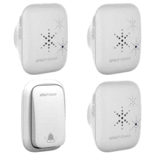 купить! Wolf-Guard White Wireless Home Security Добро пожаловать Self-Power Водонепроницаемый дверной звонок