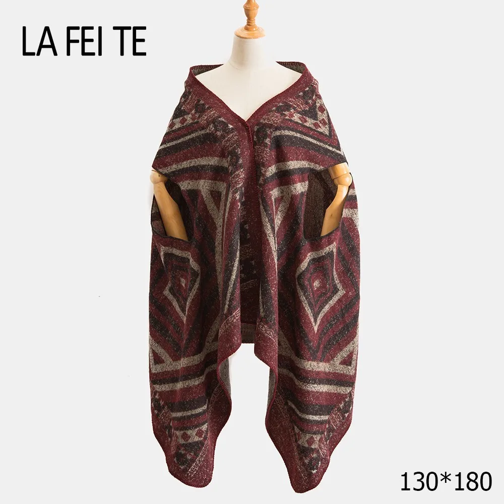 

Cashmere Blanket Scarf Women Poncho Winter Stoles Cashmere Pashmina Shawl Female Long Wool Winter Poncho For Women Scarf Warm