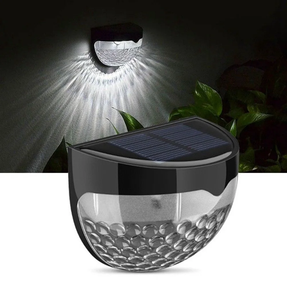 Креативный светодиодный настенный светильник на солнечных батареях, наружное водонепроницаемое заграждение для безопасности сада