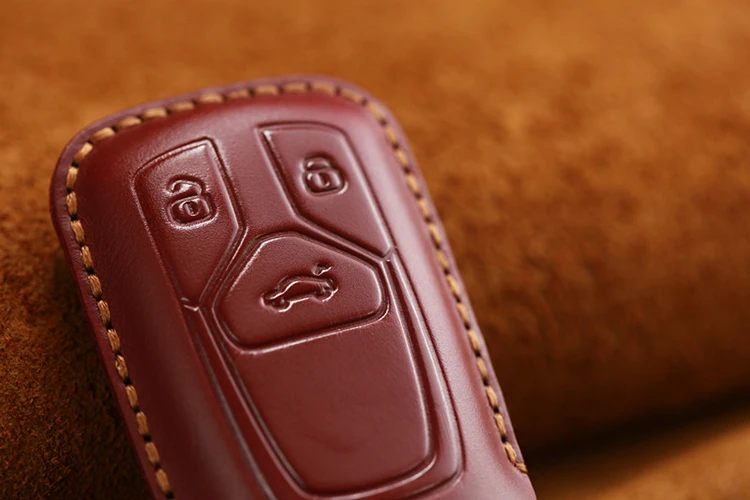 Натуральная кожа британский джентльмен Автомобильный ключ чехол для AUDI A4 B9 Q5 Q7 TT S4 S5 SQ5 TTS Брелок чехол сумка