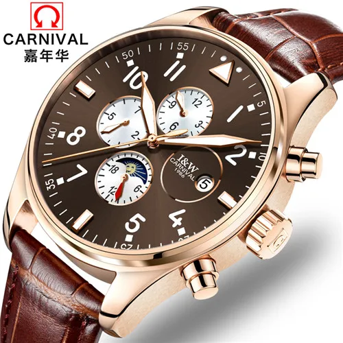 Montre homme automatique orologi uomo automatici carnival, автоматические мужские часы, montre homme - Цвет: 2