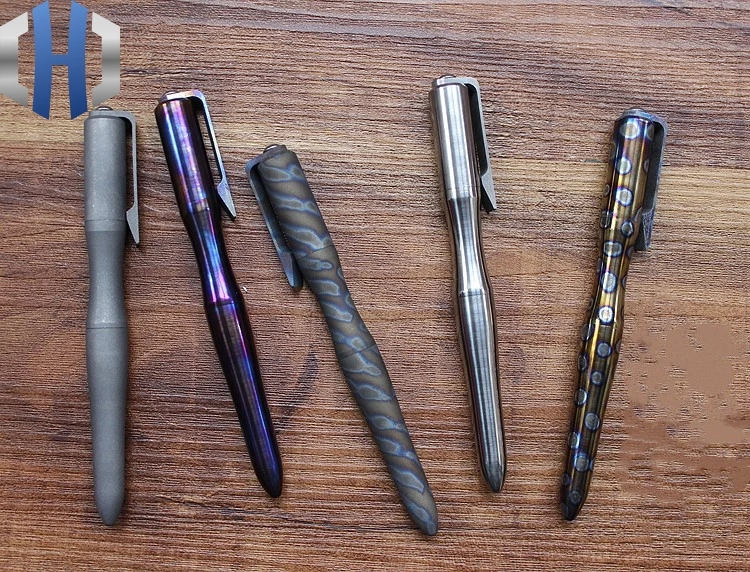 

Titanium Tactical Pen EDC Defense Pen Flame Pattern Tactical Signature Pen Broken Window Escape Pen