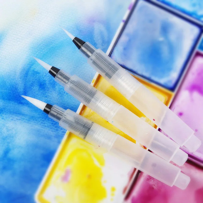 

1 pcs Water Piston Writing Watercolor Brush Art Markers 155 mm Traditional Chinese Japanese Calligraphy Drawing Pen Beginner