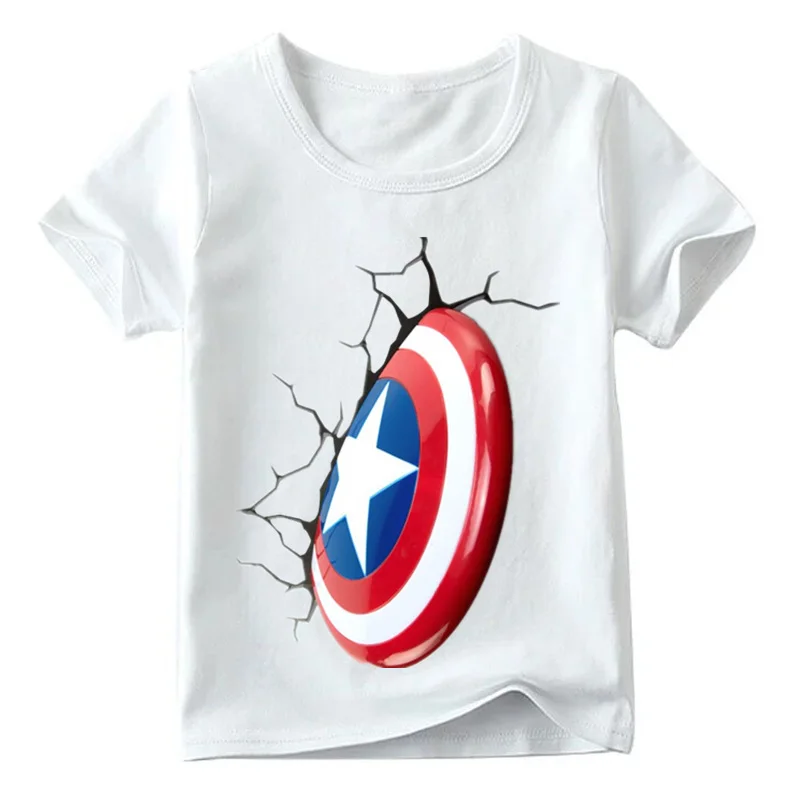 

2019 Baby Boys/Girls Avengers Captain America Style Print Tshirt Summer Children Short Sleeve Tops Kids Casual T-shirt,HKP370