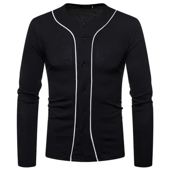 

Mens Clothing New Multi Button Cardigan Fashion Tshirts Tops T Shirt Male Tops 7 Colour