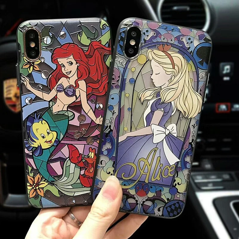 Kerzzil 3D рельефный милый чехол принцессы русалки для IPhone 7 6 6S Plus матовый телефона с