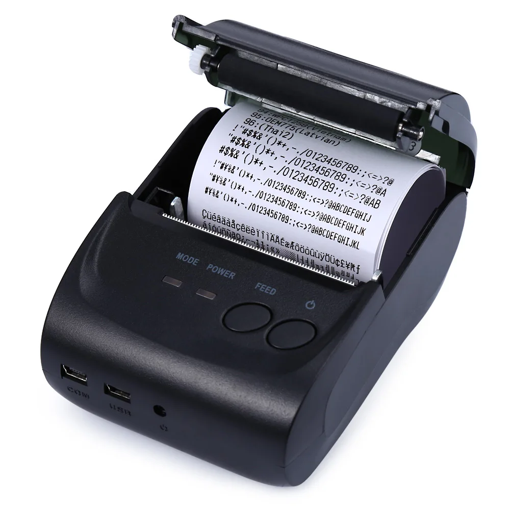ZJiang ZJ 5802LD Мини Bluetooth порт Термальный чековый принтер 58 мм высокоскоростной чистый