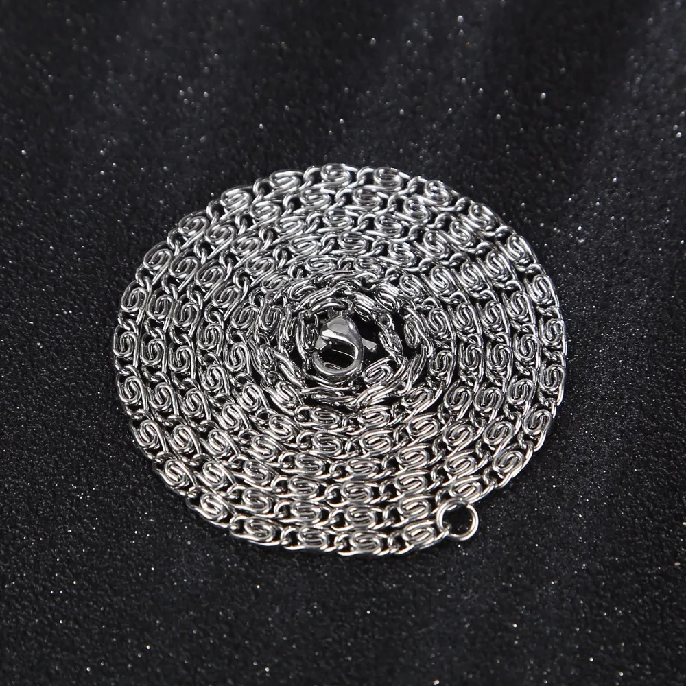 5pcs/lot 2.5mm Stainless Steel Rolo Chain Necklace Lobster Clasp Closure DIY Jewelry making Top Quality