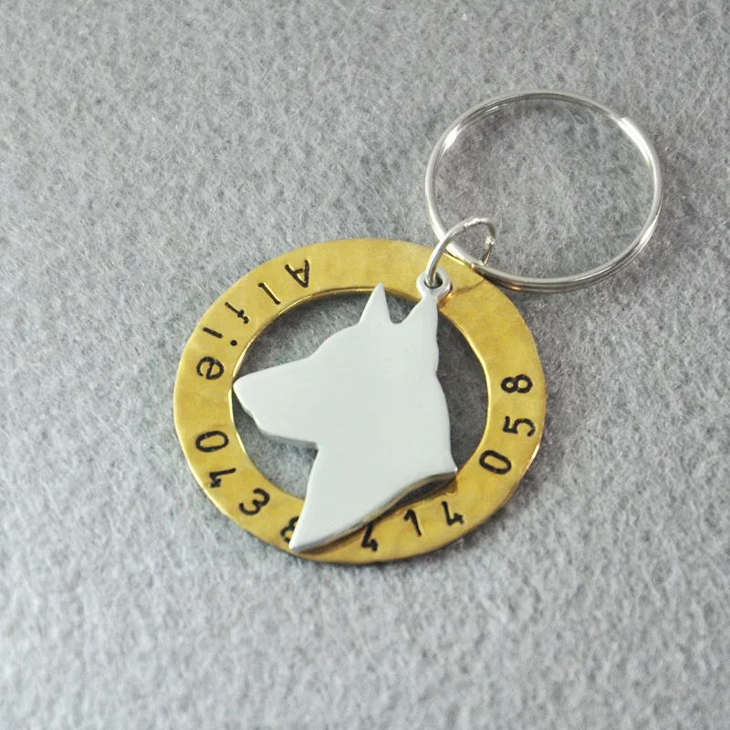 Personalized Belgian Malinois dog tag, Belgian Malinois Charm, Custom
