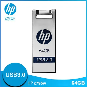 

HP Usb Flash Drives 64 GB USB3.0 Metal Cle USB X795W Dropship Cute Mini Cartoon Gift DIY LOGO Pendrive Plus type C OTG U Disk 64