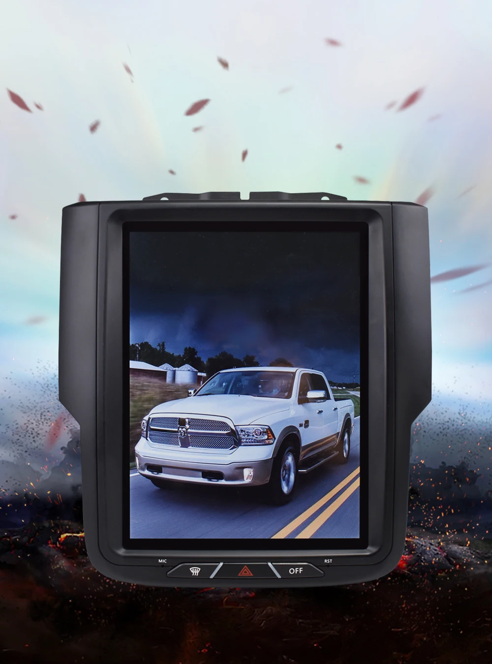 Cheap Krando Android 7.1 10.4" Tesla Vertical screen car audio radio multimedia system for Dodge Ram 1500 2014-2018 gps navigation 5