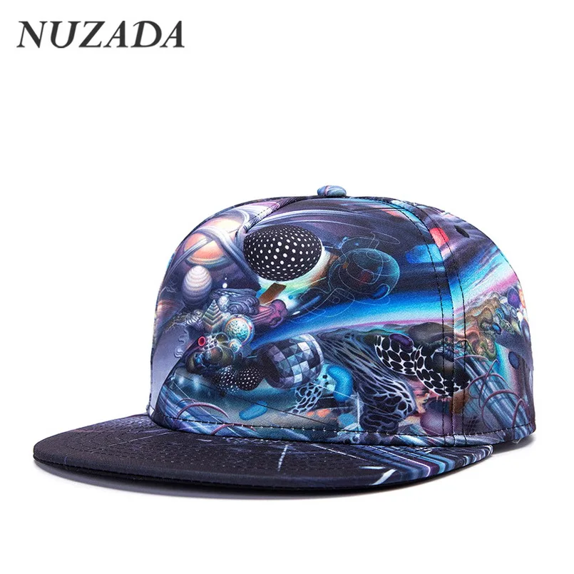 

Brands NUZADA Bone Cap Men Women Baseball Caps  Sports Hip Hop Hats 3D Printing Dimensional Snapback Couple Bone Cap jt-021