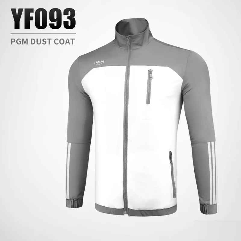 

Men Full Zipper Golf Jacket Spring Autumn Windproof Sports Outwear Patchwork Slim Fit Jacket Running Jackets For Male AA11839