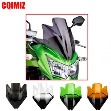 Мотоцикл черный ветер дефлекторное лобовое стекло для Kawasaki Z750 Z750R 2007-2012 прозрачное зеленое оранжевое тонированное ветровое стекло