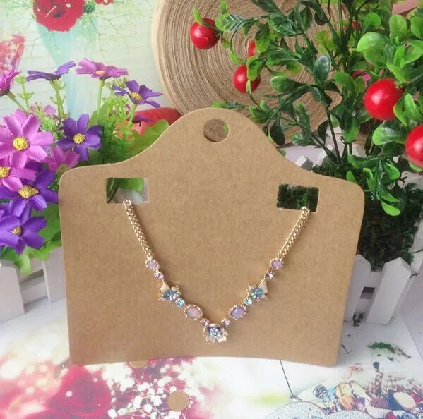 30pcs/lot 18x18cm big necklace card and jewelry Packaging Display kraft  card for pendant Jewelry Price Tag