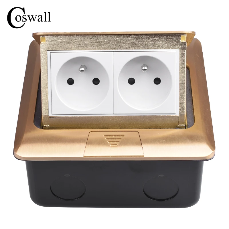 Утолщенная панель Coswall из чистой меди 16 А французская стандартная Выдвижная