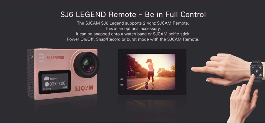 SJCAM SJ6 Legend 4K HD экшн-камера WiFi Пульт дистанционного управления экшн-видео камера 16 МП Водонепроницаемая Спортивная камера