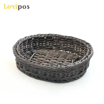 

Fruit Vegetable Basket Supermarket Display Rack Rattan Basket Round Shelf For Storage Basket Wave Merchandise Display Case
