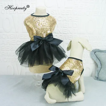

Sequin Dog Tshirt Tutu Skirt For Chihuahua Princess Wedding Dog Dress Clothes For Small Meduim Dogs Summer Goods For Yorkshire