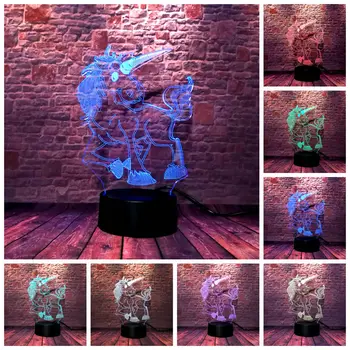 

Unicorn Figma Model 3D Illusion LED NightLight 7 Colorful Changing Desk Light Unicornio Figure Light-up Toys Party Supplier