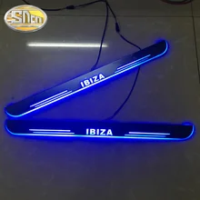 Подгонянный 4 шт. подвижный светодиодный приветственный автомобиль педаль накладка педаль порог порога дорожка светильник для сиденья IBIZA 2009