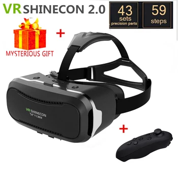VR Shinecon 2.0 2 II VR Casque Headset Video 3 D 3D Virtual Reality Glasses Goggles Smartphone Helmet Smart Google Cardboard