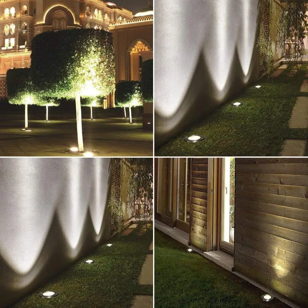 Светодиодный наземный светильник 5 Вт 12 в 85-265 в GU10 светодиодный Ландшафтный Точечный светильник s водонепроницаемый IP67 садовый шаговый светильник& Gland IP Box
