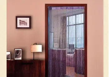 

200x100CM Multicolor Hotel Decoration Curtain Partition Silk Line Curtain Living Room Door Curtain