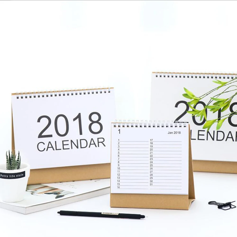 Vintage 2018 Calendario Bobina Di Carta Agenda Scuola