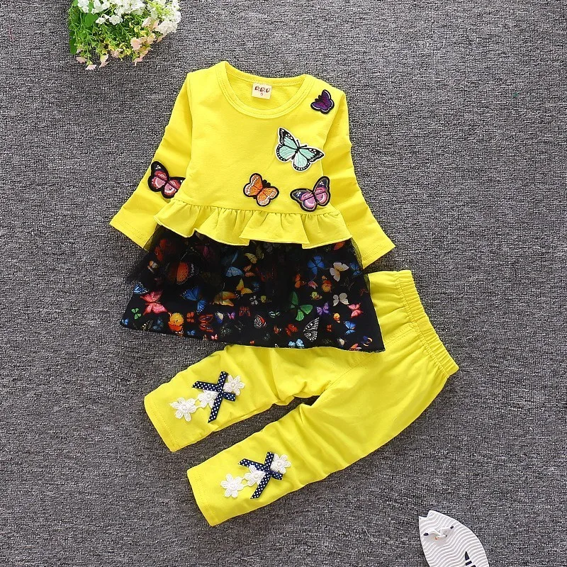 Комплекты одежды для маленьких девочек весенне-осенние хлопковые пальто для новорожденных+ штаны, 2 предмета, спортивные костюмы для девочек, Повседневная модная одежда для малышей