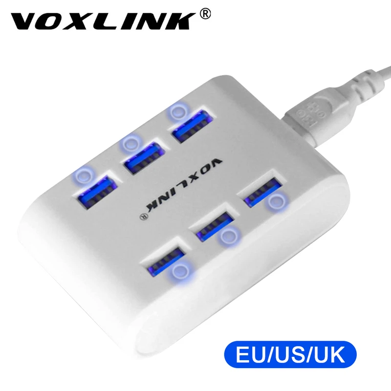 VOXLINK 24 W 4.8A 6-ميناء USB شحن محطة مصغرة المحمولة متعددة ميناء شاحن يو اس بي Hub الطاقة محطة ل فون باد اللوحي VOXLINK 24 W 4.8A 6-ميناء USB شحن محطة مصغرة المحمولة متعددة ميناء شاحن يو اس بي Hub الطاقة محطة ل فون باد اللوحي