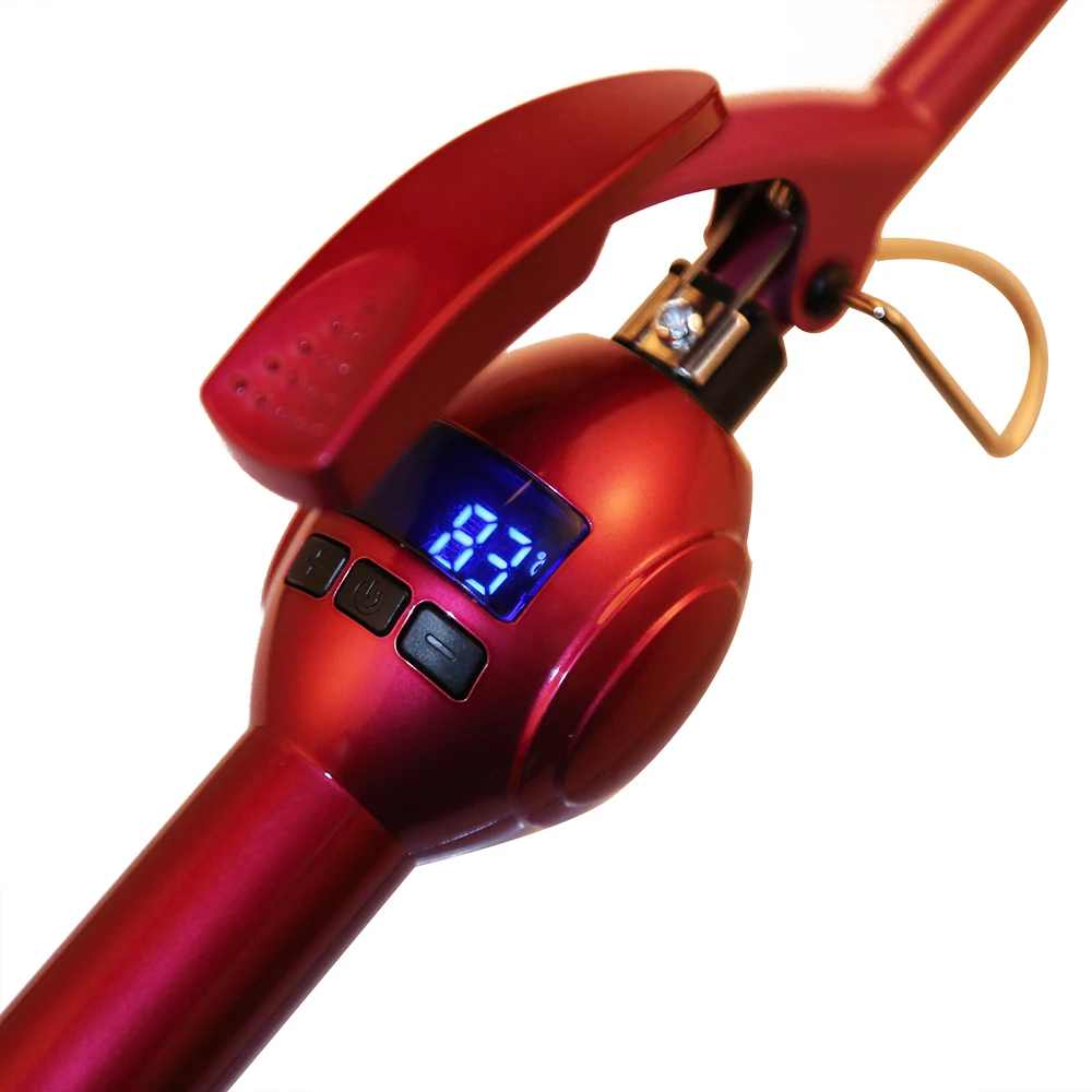 Ceny MARSKE LCD Display lokówka profesjonalna lokówka obrót Curl Wand wałek do masażu magiczne ceramiczne urządzenie do stylizacji fryzjerskiej