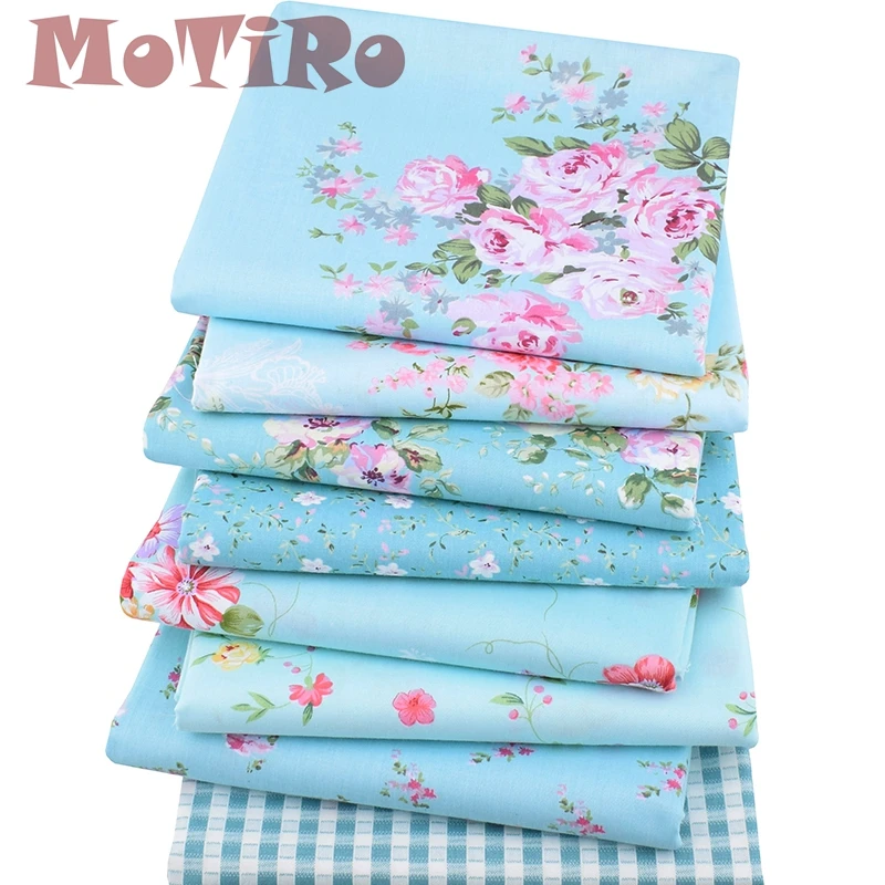 MoTiRo 100X160 см набивная саржевая хлопковая ткань розовый цветок на синем фоне для
